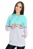MijaCulture Casual 3 in1 Maternity and Nursing Pullover Sweatshirt 4111/M72 Mint / Melange 1